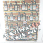 Vintage - 99 Bottles Of Bud On The Wall T-Shirt 1995 Large Vintage Retro 