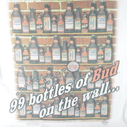 Vintage - 99 Bottles Of Bud On The Wall T-Shirt 1995 Large Vintage Retro 