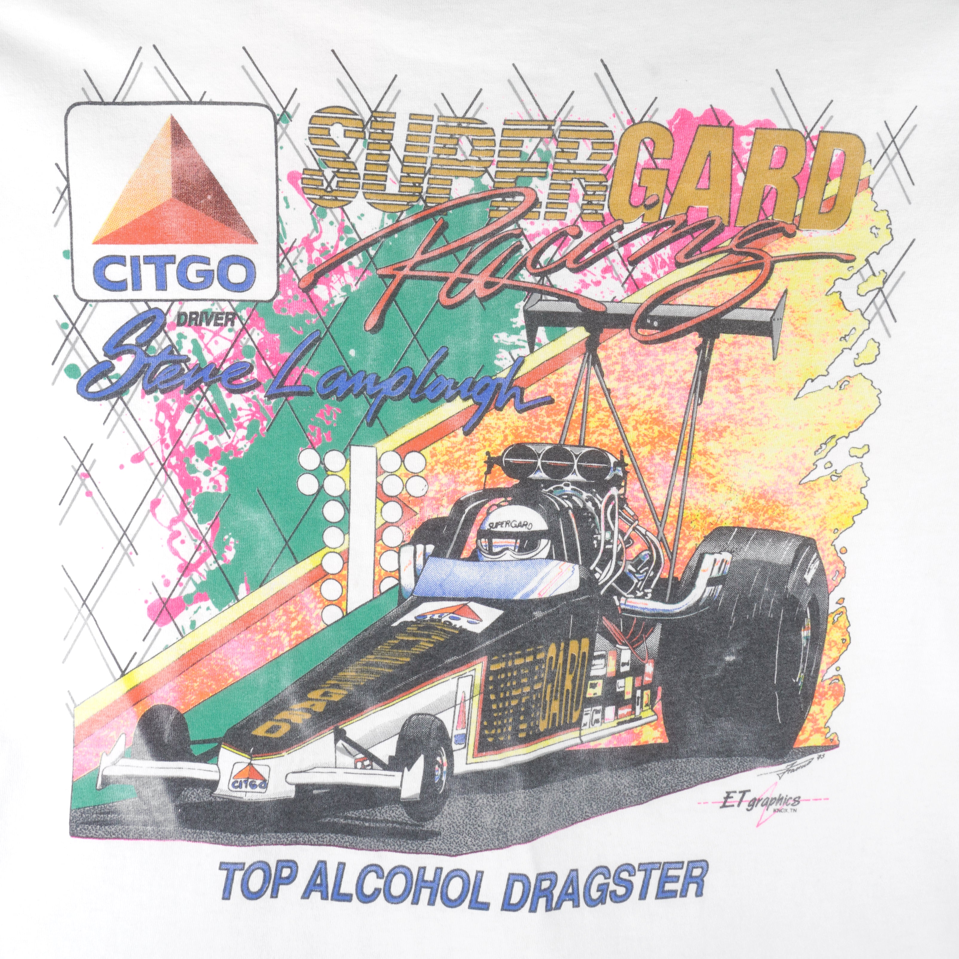 NASCAR (Sof Tee) - Supergard Racing T-Shirt 1990s X-Large Vintage Retro