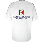 Karl Kani - White Surplus Embroidered Button-Up Jersey T-Shirt 1990s Large