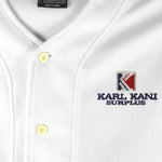 Karl Kani - White Surplus Embroidered T-Shirt 1990s Large Vintage Retro