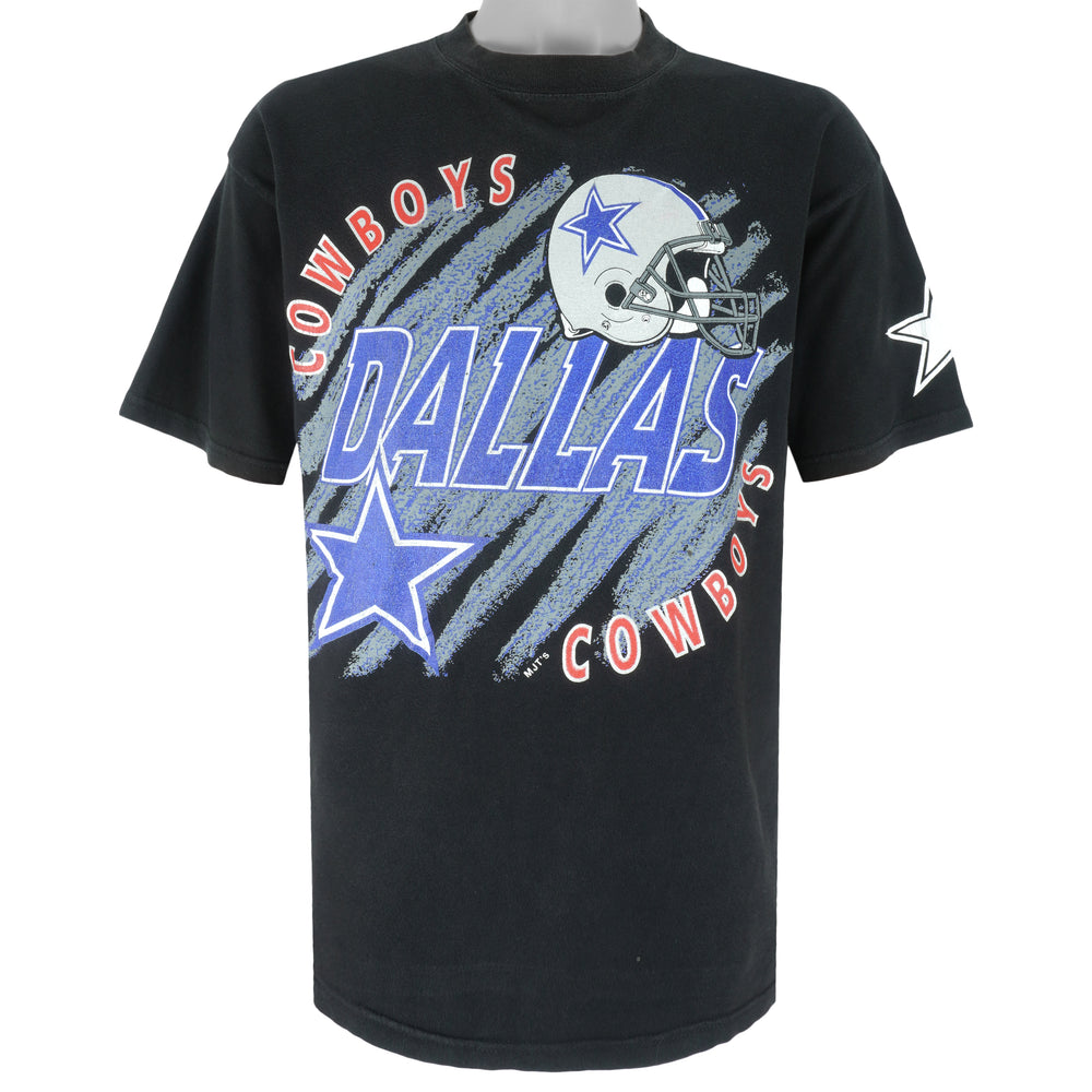 NFL (Magic Johnson T's) - Dallas Cowboys T-Shirt 1993 Large Vintage Retro Football