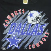 NFL (Magic Johnson T's) - Dallas Cowboys T-Shirt 1993 Large Vintage Retro Football