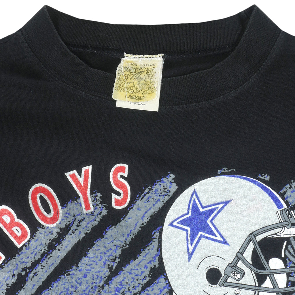 NFL (Magic Johnson T's) - Dallas Cowboys T-Shirt 1993 Large Vintage Retro Football