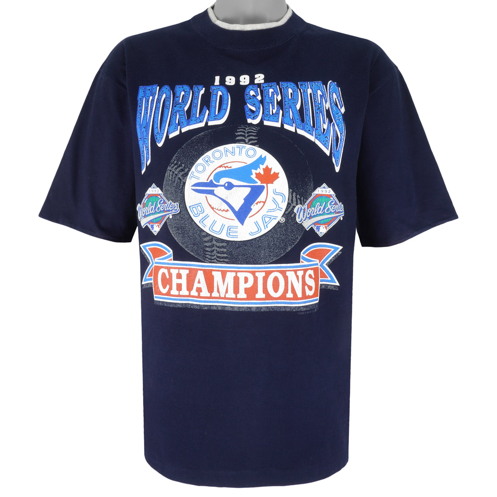 MLB (Waves) - Toronto Blue Jays Champions T-Shirt 1992 Large Vintage Retro Baseball