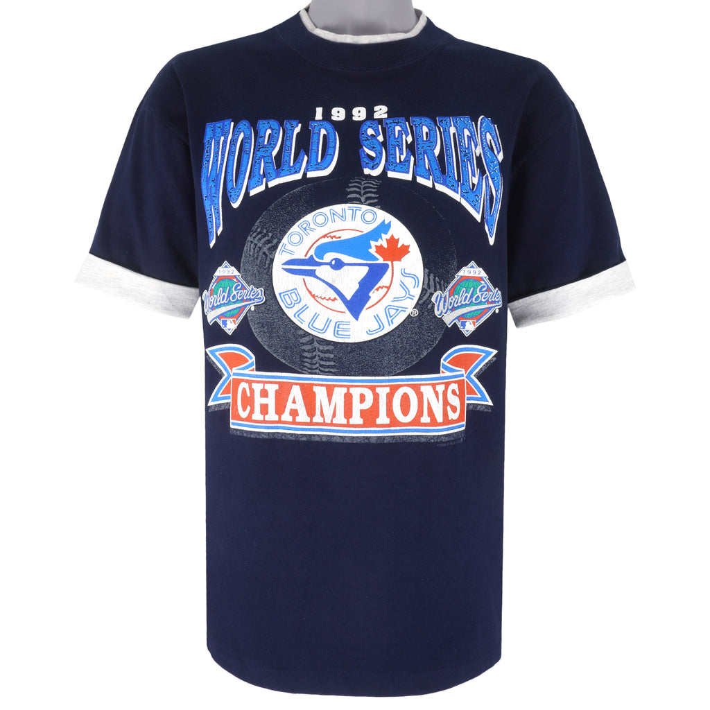 MLB (Waves) - Toronto Blue Jays Champions T-Shirt 1992 Large Vintage Retro Baseball
