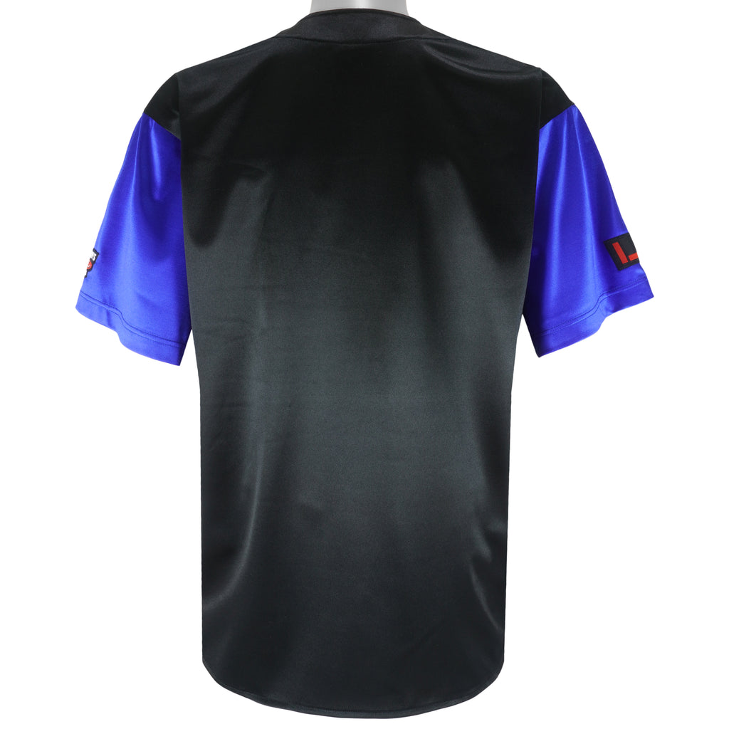FUBU - Black & Blue 05 Jersey T-Shirt 1990s Large Vintage Retro