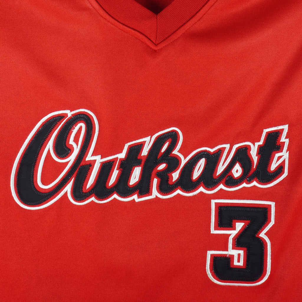 Vintage - Outcast 3 Red Jersey T-Shirt 1990s XX-Large Vintage Retro