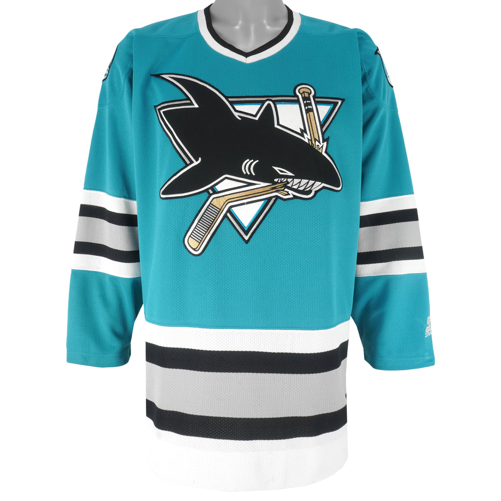 Starter - San Jose Sharks Big Logo Jersey 1990s Medium Vintage Retro Hockey
