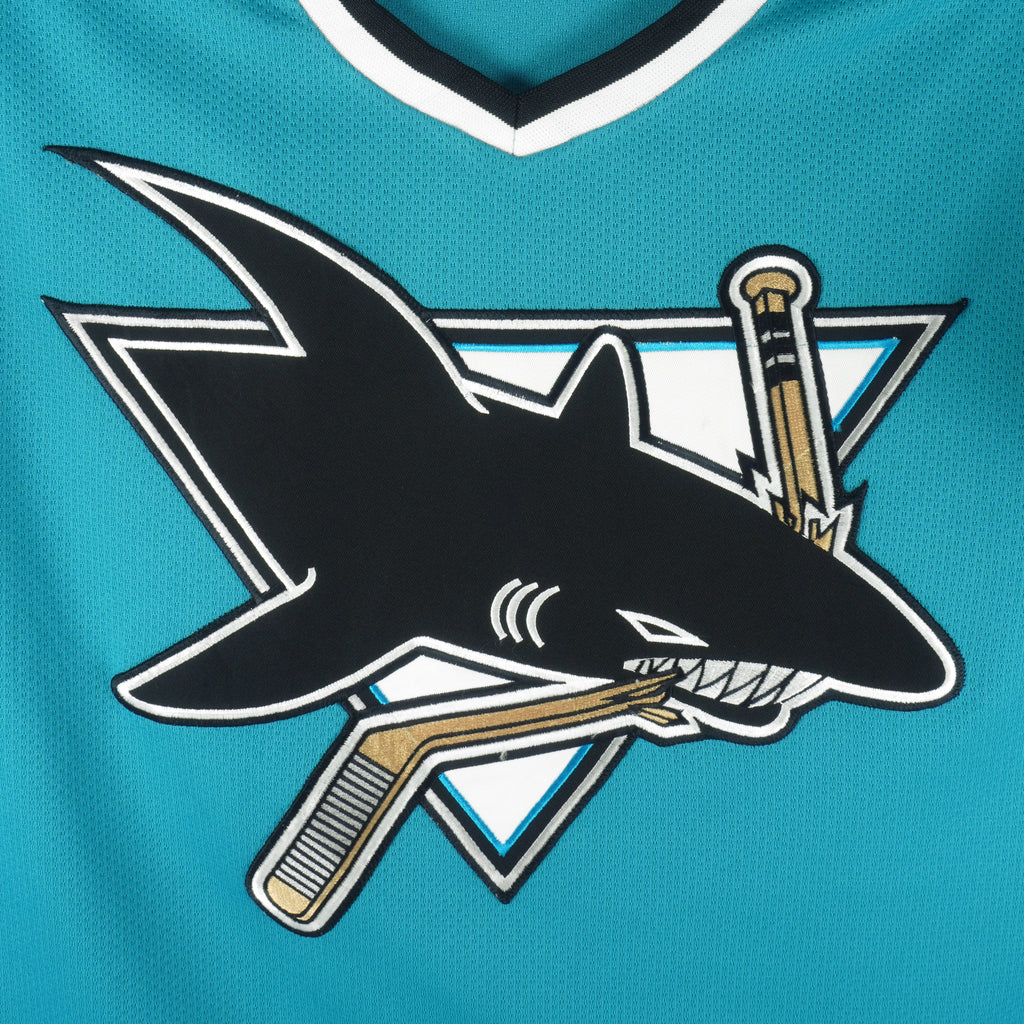 Starter - San Jose Sharks Big Logo Jersey 1990s Medium Vintage Retro Hockey