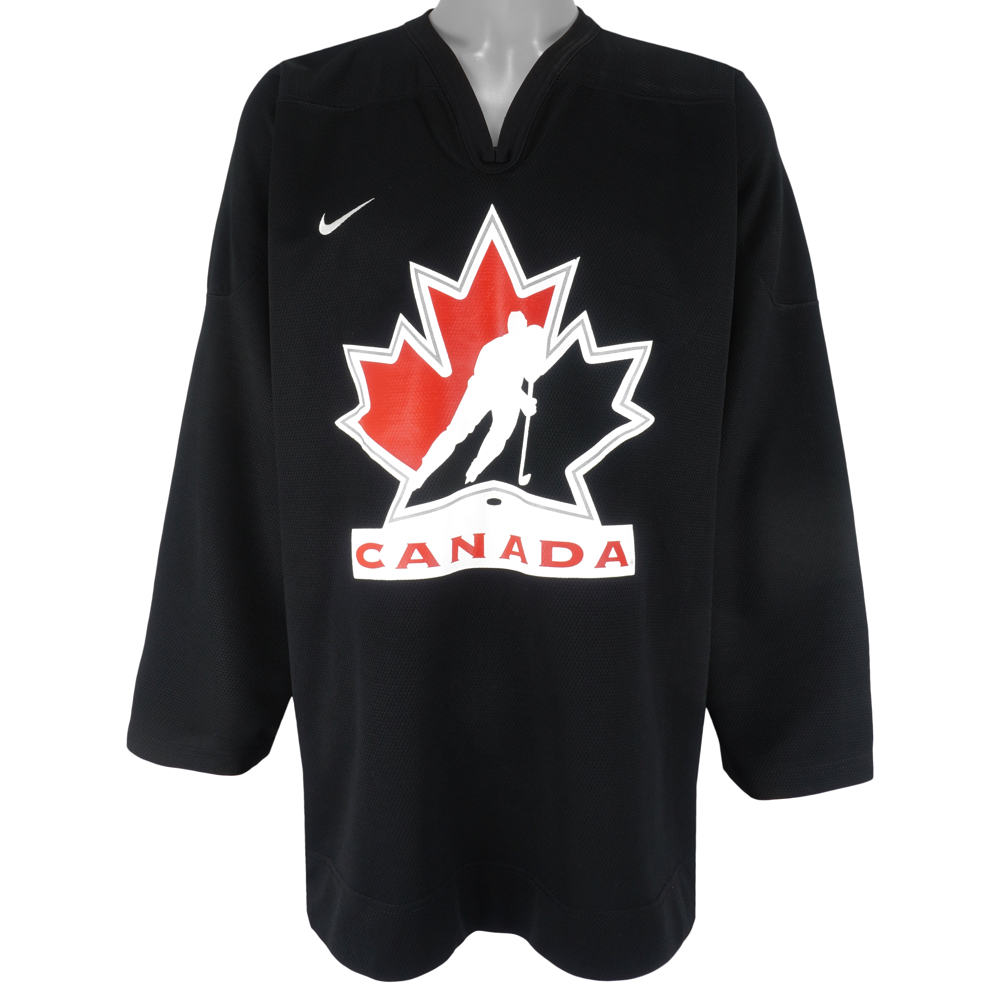 New Red (Black Logo) Nike Team Canada Olympic Hockey Jersey Large