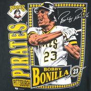 MLB (Nutmeg) - Pittsburgh Pirates Bobby Bonilla T-Shirt 1991 Large Vintage Retro Baseball