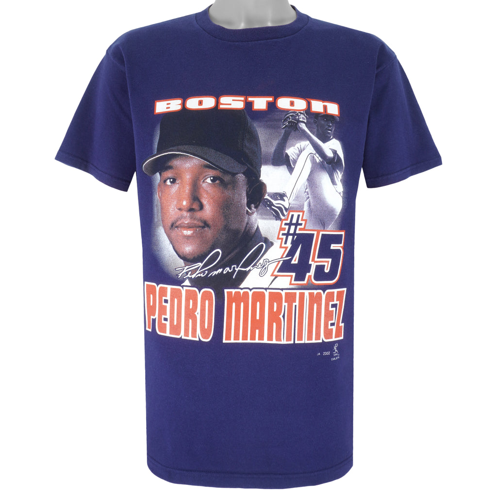 MLB - Boston Red Sox Pedro Martinez T-Shirt 2002 Large Vintage Retro Baseball