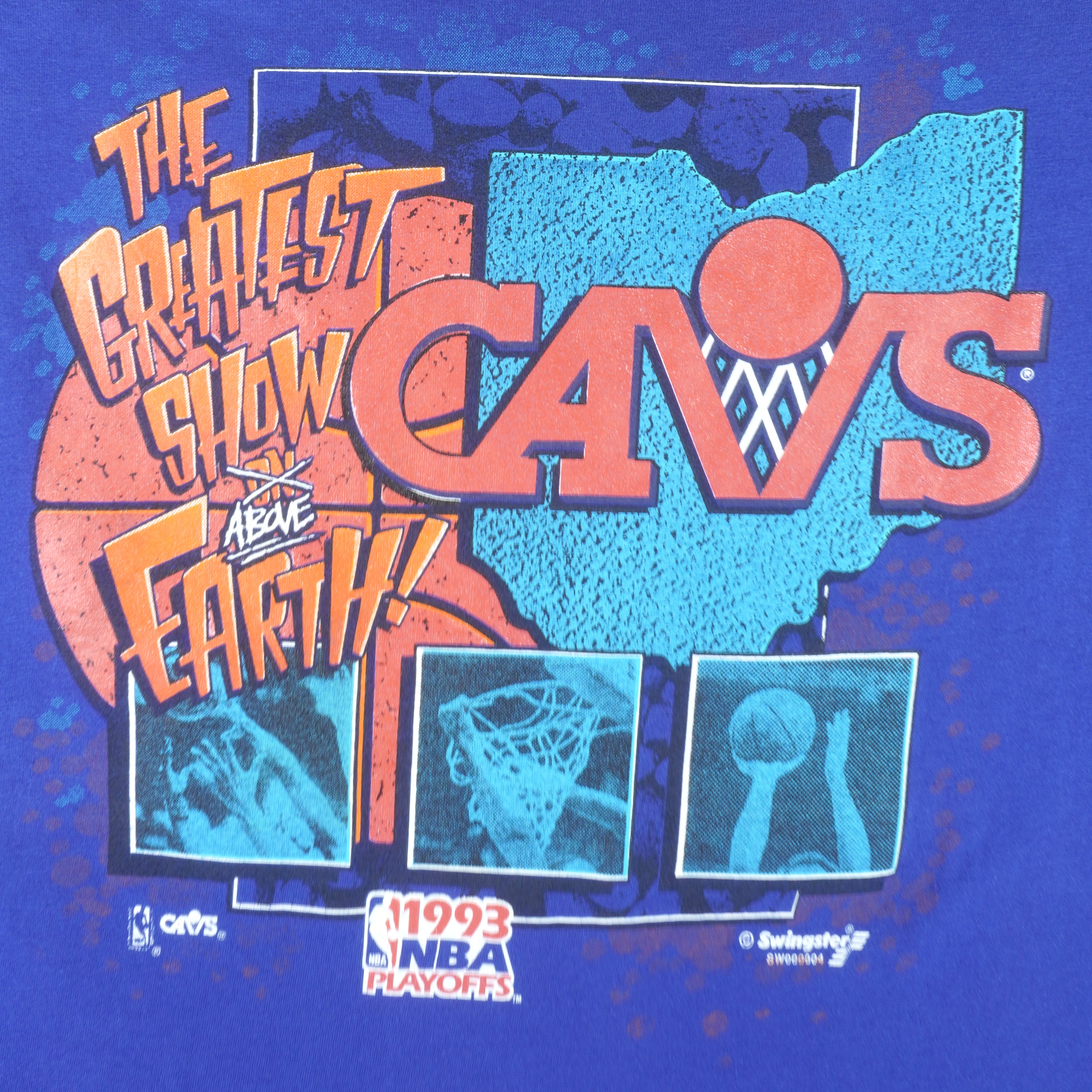 NBA (Swingster) - Cleveland Cavaliers T-Shirt 1993 X-Large Vintage Retro Basketball