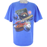 MLB (Nutmeg) - Blue Chicago Cubs T-Shirt 1990s X-Large Vintage Retro Baseball