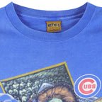 MLB (Nutmeg) - Blue Chicago Cubs T-Shirt 1990s X-Large Vintage Retro Baseball