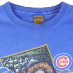 MLB (Nutmeg) - Blue Chicago Cubs T-Shirt 1990s X-Large Vintage Retro Baseball