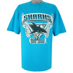 NHL (Logo Athletic) - San Jose Sharks Big Logo T-Shirt 1990s Large