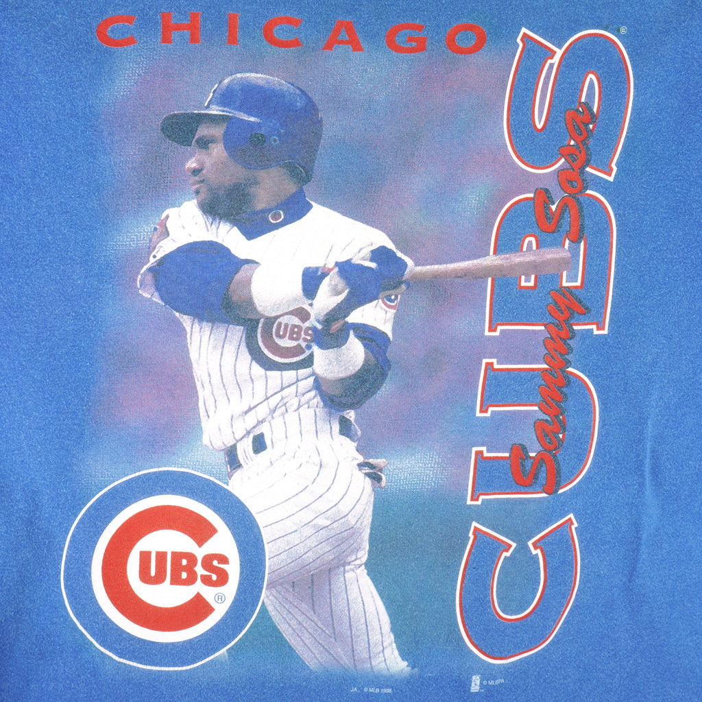 MLB (Sport Attack) - Blue Chicago Cubs T-Shirt 1998 X-Large Vintage Retro Baseball