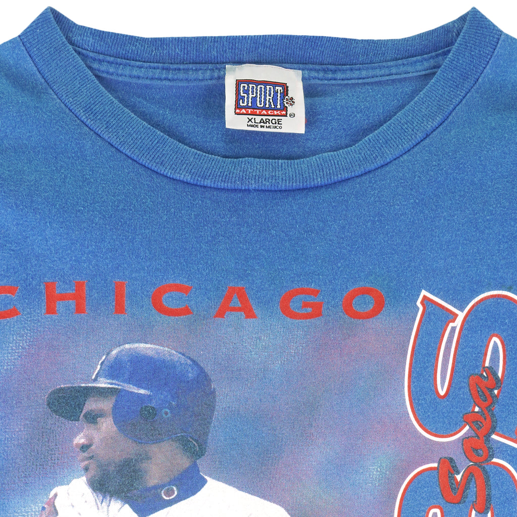 MLB (Sport Attack) - Blue Chicago Cubs T-Shirt 1998 X-Large Vintage Retro Baseball