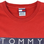 Tommy Hilfiger - Red Tommy Jeans T-Shirt 1990s X-Large Vintage Retro
