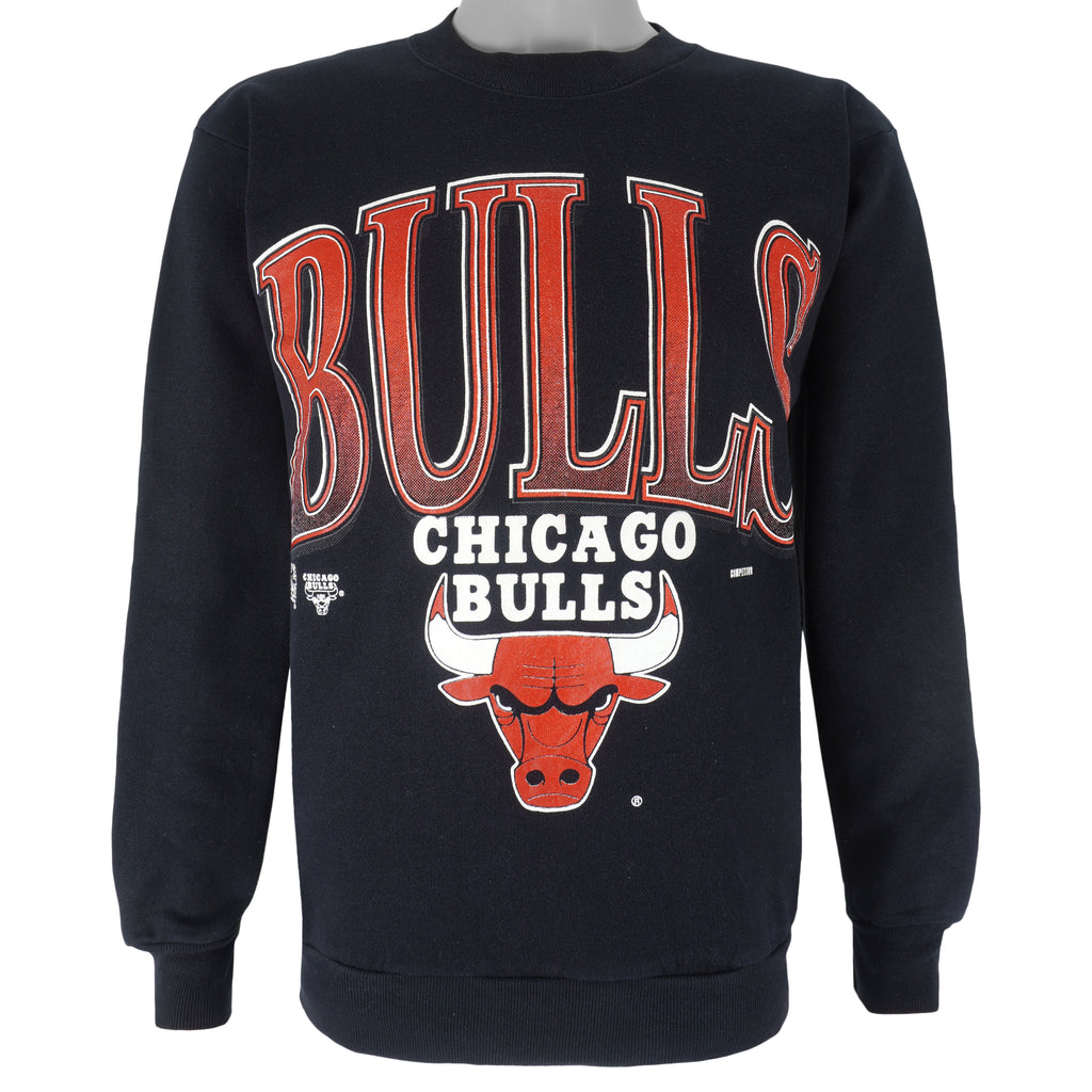 NBA (Tultex) - Chicago Bulls Crew Neck Sweatshirt 1990s Medium Vintage Retro Basketball