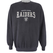 NFL (Lee) - Oakland Raiders Embroidered Crew Neck Sweatshirt 1990s Large Vintage Retro Football
