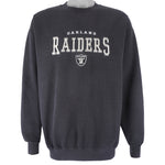 NFL (Lee) - Oakland Raiders Embroidered Crew Neck Sweatshirt 1990s Large