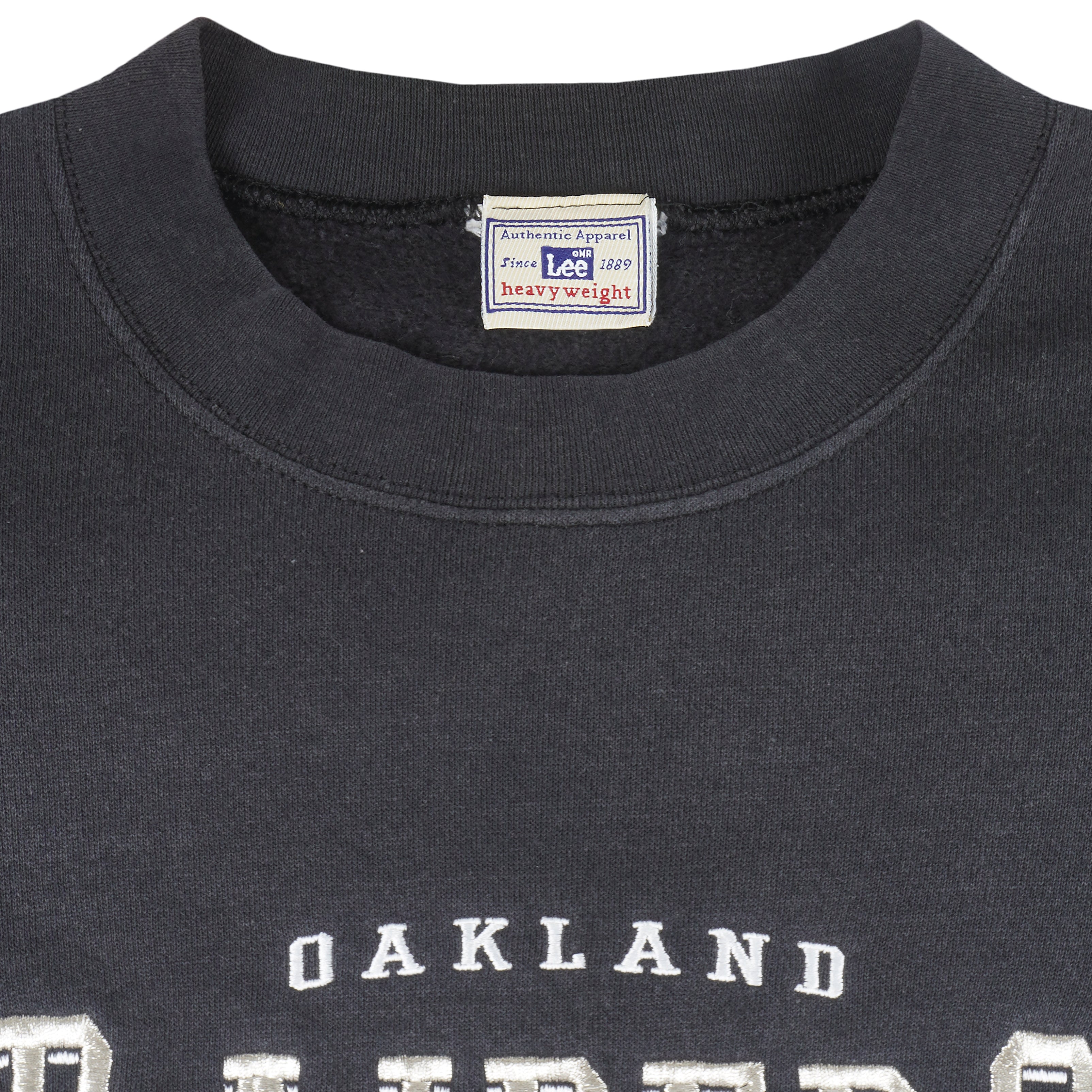 NFL (Lee) - Oakland Raiders Embroidered Crew Neck Sweatshirt 1990s Large Vintage Retro Football