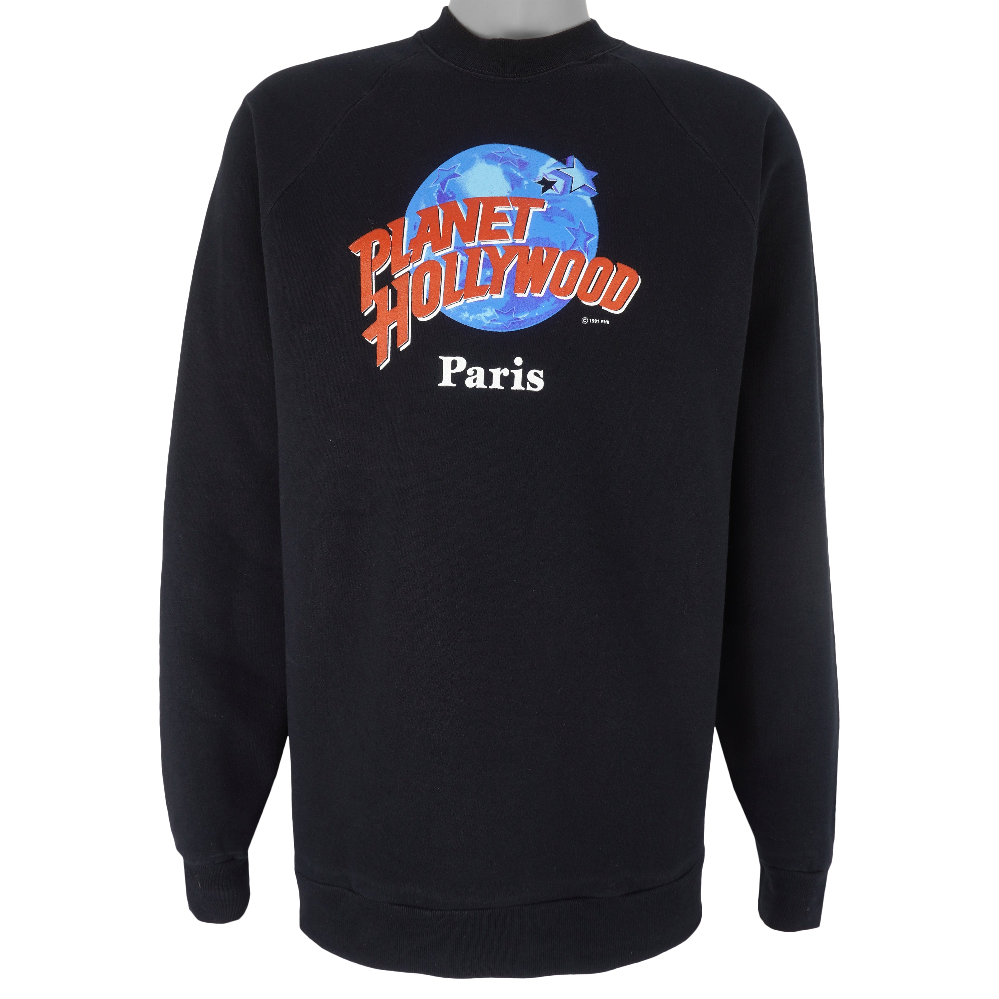 Vintage - Planet Hollywood Paris Crew Neck Sweatshirt 1991 X-Large Vintage Retro