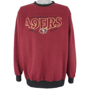 NFL (Lee) - San Francisco 49ers Crew Neck Sweatshirt 1990s Large Vintage Retro Football