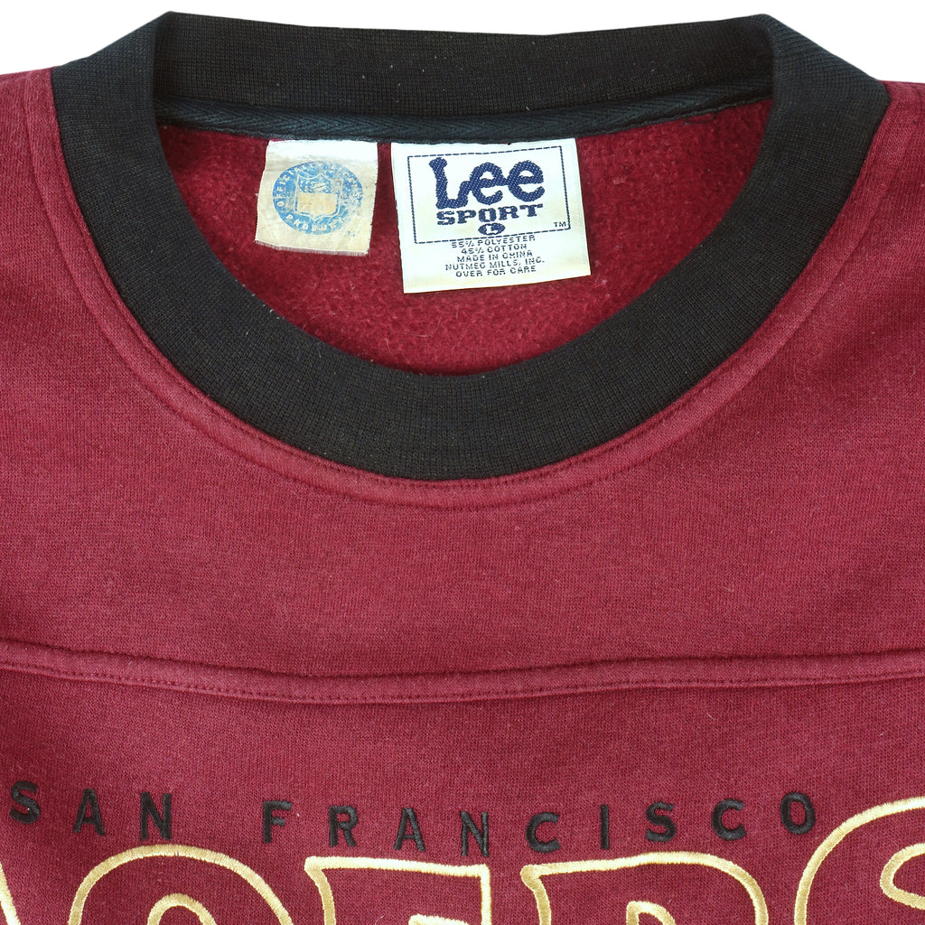 NFL (Lee) - San Francisco 49ers Crew Neck Sweatshirt 1990s Large Vintage Retro Football