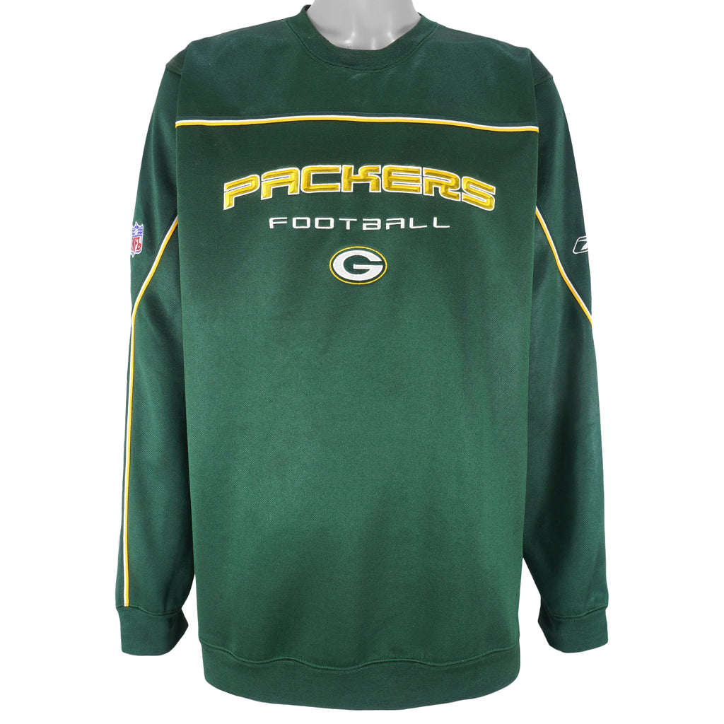 Reebok - Green Bay Packers Embroidered Crew Neck Sweatshirt 2000s X-Large Vintage Retro Football