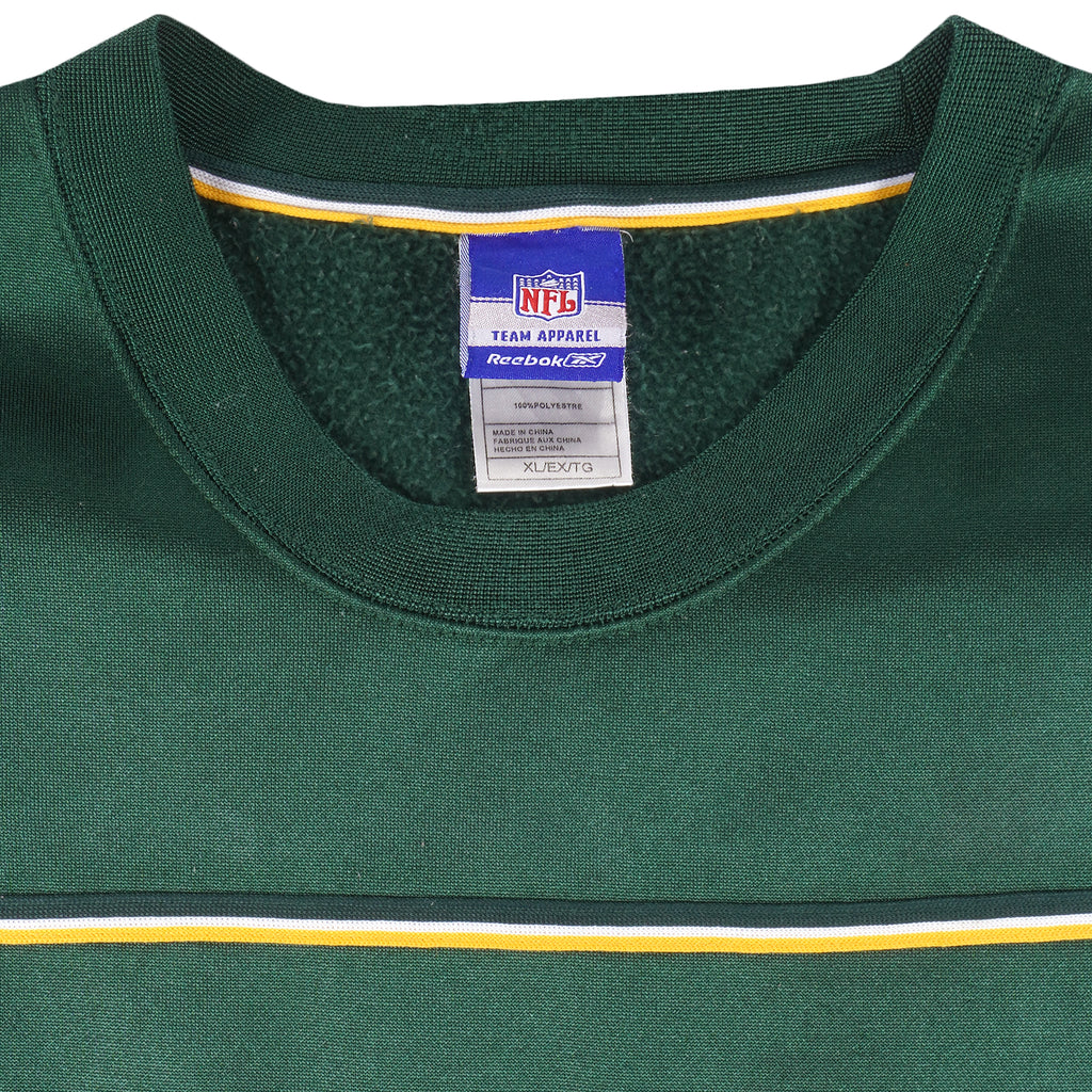 Reebok - Green Bay Packers Embroidered Crew Neck Sweatshirt 2000s X-Large Vintage Retro Football