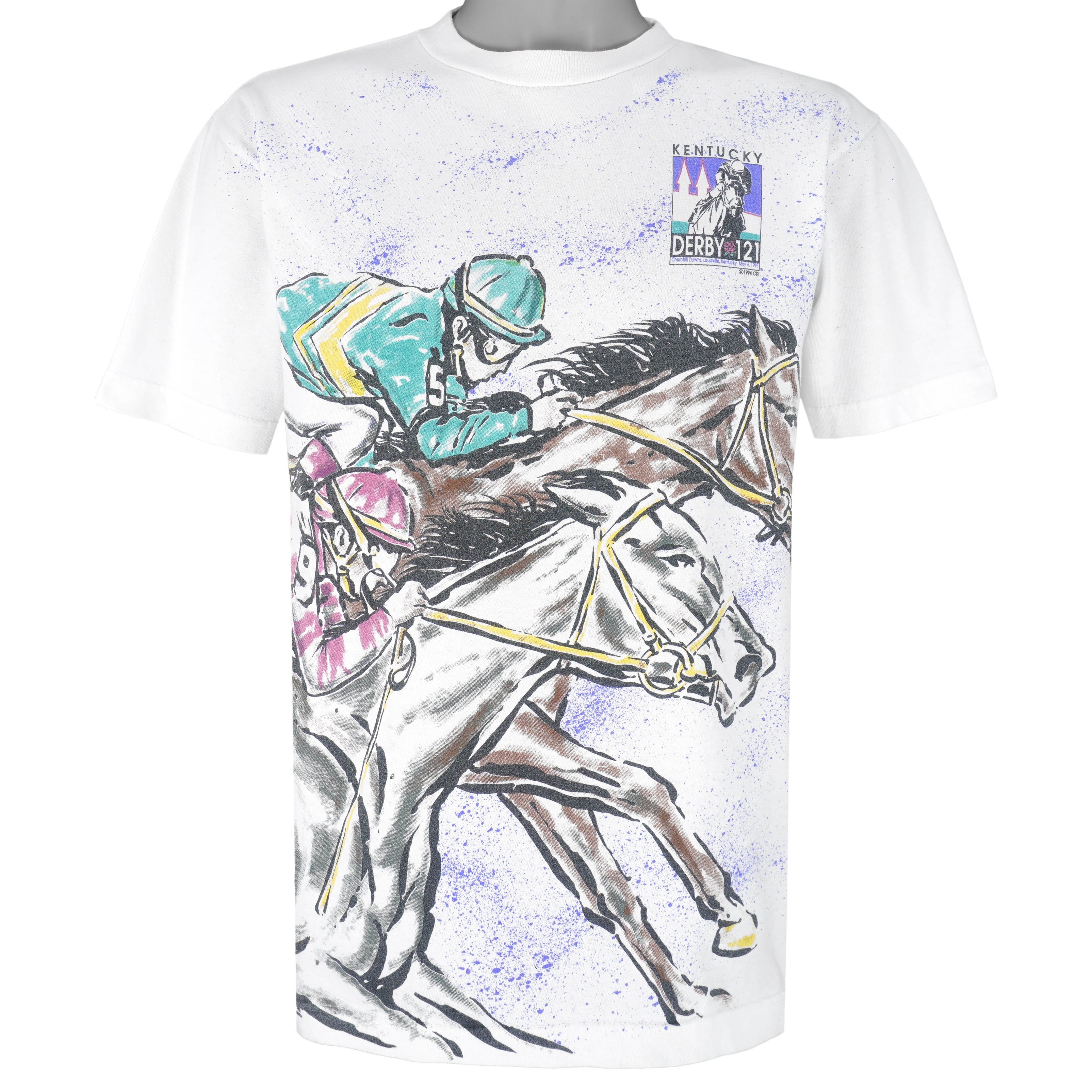 Vintage (Champ) - Kentucky Derby 121 T-Shirt 1994 Large Vintage Retro