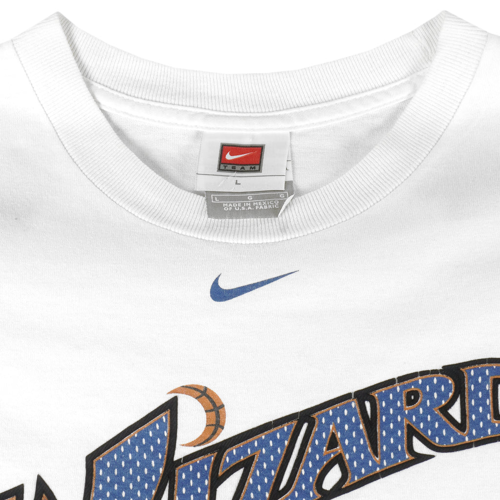 Nike - White Washington Wizards T-Shirt 1990s Large Vintage Retro Basketball