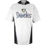 NHL (M Donut) - Mighty Ducks Hooded T-Shirt 1990s X-Large Vintage Retro Hockey