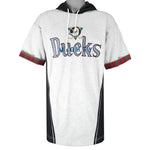 NHL (M Donut) - Mighty Ducks Hooded T-Shirt 1990s X-Large Vintage Retro Hockey