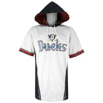 NHL (M Donut) - Mighty Ducks Hooded T-Shirt 1990s X-Large Vintage Retro Hockey