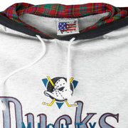 NHL (M Donut) - Mighty Ducks Hooded T-Shirt 1990s X-Large Vintage Retro Hockey