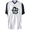 FUBU - Black & White Jersey T-Shirt 1990s Large Vintage Retro