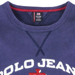 Ralph Lauren (Polo) - Blue Polo Jeans Co. Craw Neck Sweatshirt 1990s Large Vintage Retro