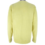 Tommy Hilfiger - Yellow Embroidered Knit Sweater 2000s X-Large Vintage Retro
