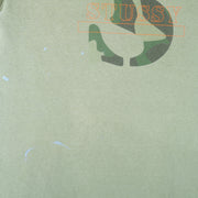 Stussy - Light Green Big Logo T-Shirt 1990s Large Vintage Retro