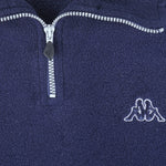 Kappa - Blue 1/4 Zip Fleece Sweatshirt 1990s Large Vintage Retro