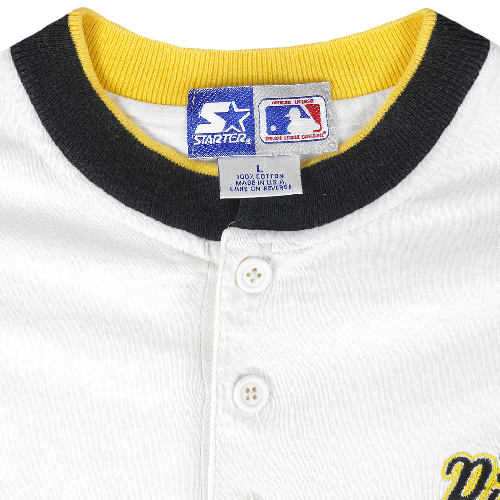 Starter - Pittsburgh Pirates Embroidered T-Shirt 1990s Large Vintage Retro Baseball