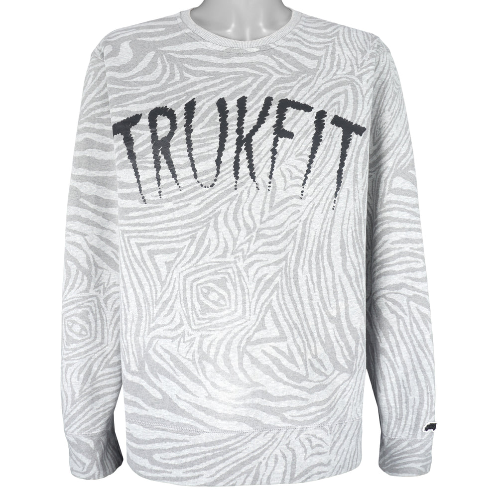 Vintage (TRUKFIT) - Grey Neck Sweatshirt 2000s XX-Large Vintage Retro