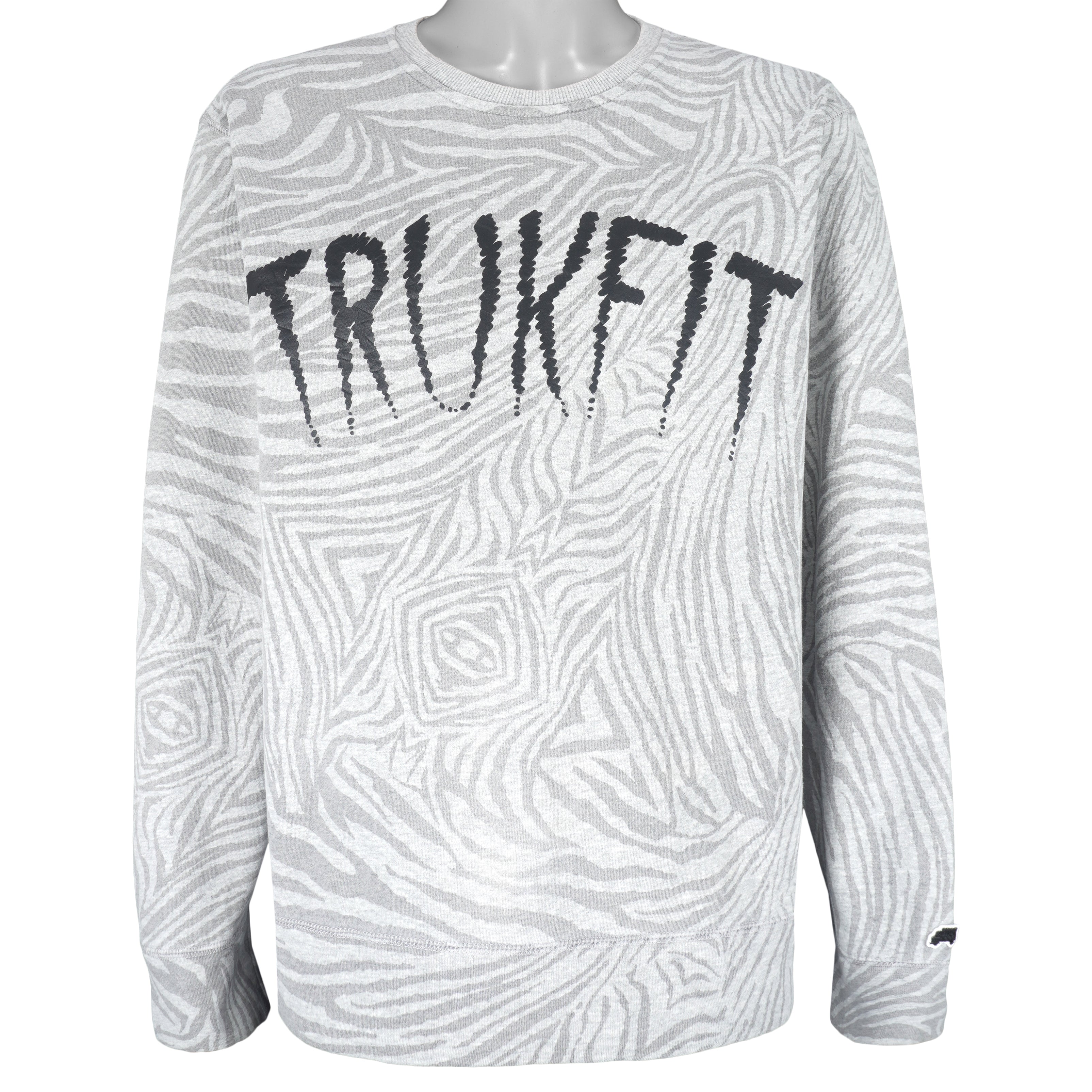 Vintage (TRUKFIT) - Grey Neck Sweatshirt 2000s XX-Large Vintage Retro