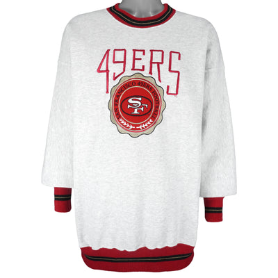 NFL (Legends) - San Francisco 49ers Embroidered Crew Neck Sweatshirt 1990s X-Large