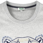 Kenzo - Grey Kenzo Paris Lion Crew Neck Sweatshirt 1990s Medium Vintage Retro